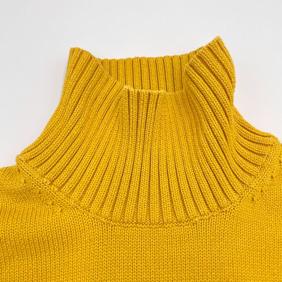 Ann Taylor Sweater‎ Turtleneck Roll Neck Medium Petite Yellow Long Sleeve Women - Picture 13 of 13